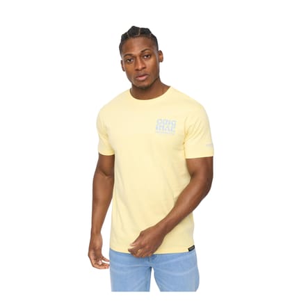 Crosshatch Mannen Wellmoores T-shirt (Geel)