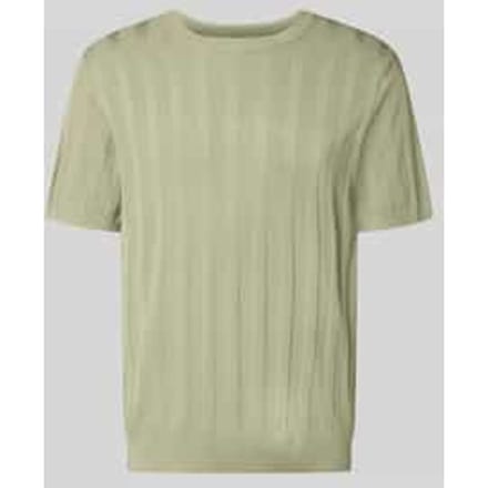Gebreid shirt van viscosemix met ronde hals