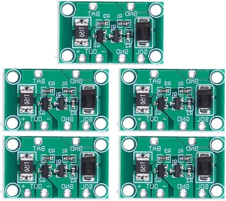 Zonne Laadregelaar - Printplaat Module - Zonneverlichting Laden - Enkele Chip Besturing - 5 Stuks - Groen