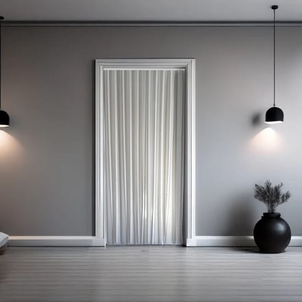 Vliegengordijn - deurgordijn - Linten - grijs wit - 100x220cm