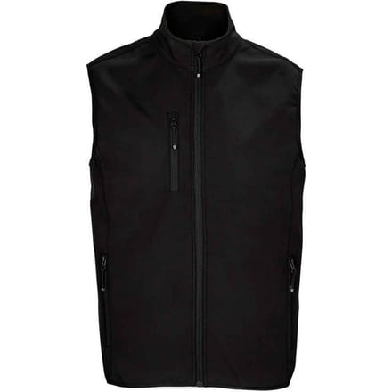 SOLS Heren Falcon Softshell gerecyclede bodywarmer (Zwart)