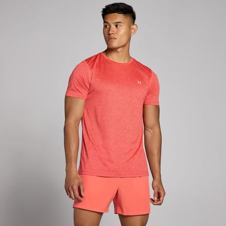 MP Tempo gemêleerd T-shirt voor heren - Koraalrood - S