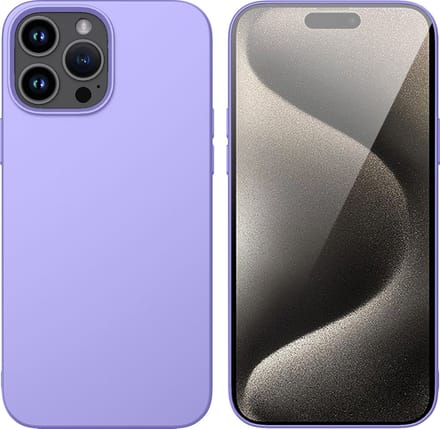 Hoesje Geschikt voor iPhone 15 Pro – Liquid siliconen Backcover – Lila