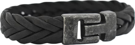 JOSH Heren Leren Armband Zwart | 24832-BRA
