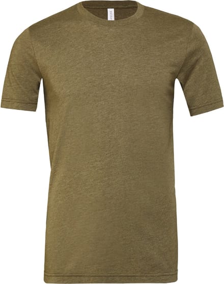 Bella+Canvas Unisex Heather CVC Short Sleeve Tee CV3001CVC - Heather Olive - L