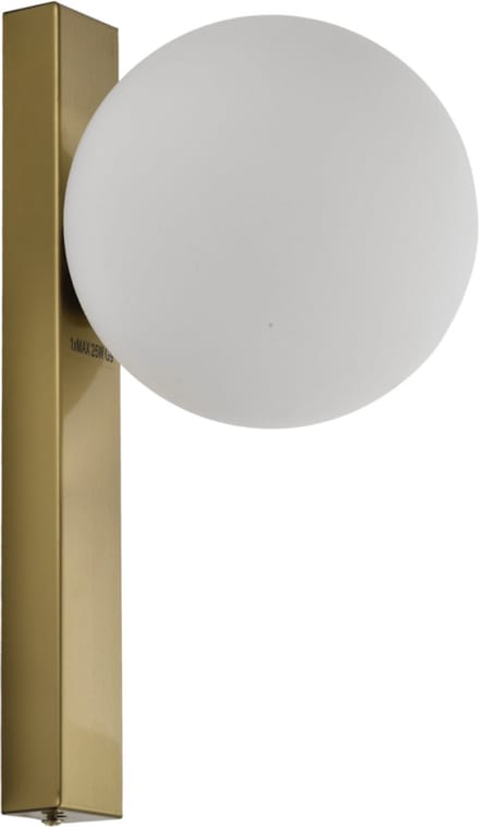 Kosilum - Noava - Wandlamp - Messing en wit - Metaal en glas