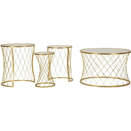 Tafel Noah Gold Set 4 Pcs Ø 70×45 cm
