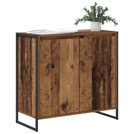 vidaXL - Bijzetkast - Oud - Hout - 79 - x - 36 - x - 75 - cm - Bewerkt - hout