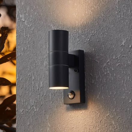 EGLO Riga 5 Wandlamp Buiten - GU10 - 21,5 cm - Sensor - Antraciet