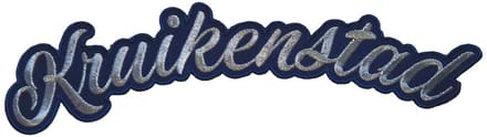 Kruikenstad Zilver Glitter Rugembleem- Strijk embleem - Carnavalskleding - Carnaval accessoires