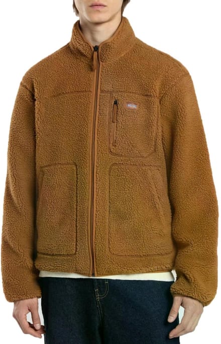 Dickies Mount Hope Fleece Met Volledige Rits Bruin M Man