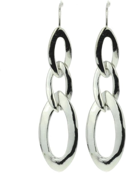 Behave - Ovale oorhangers zilverkleurig - modern minimal chic