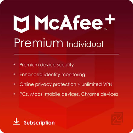 McAfee+ Premium Individual Onbeperkt Aantal Apparaten / 1 Jaar