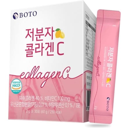 [Boto]KLEINMOLECULAIRE VISCOLLAGEEN Vitamine C Hyaluronzuur Lactobacillus 2g*30ea(60g) 1ea