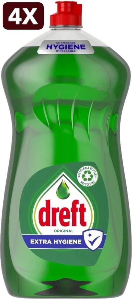 4 x Dreft Afwasmiddel Extra Hygiëne 1200 ml