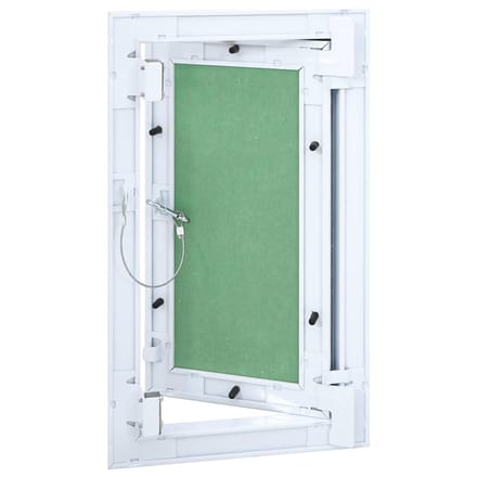 vidaXL - Access - Panel - Groen - en - Zilver - 20 - x - 35 - cm - Aluminium - en - Gipsplaat