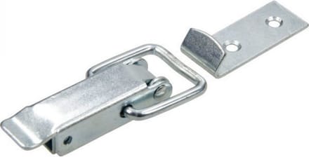 Eierkistsluiting met haak 55 x 13 mm - Incl. tegenstuk - Kistsluiting