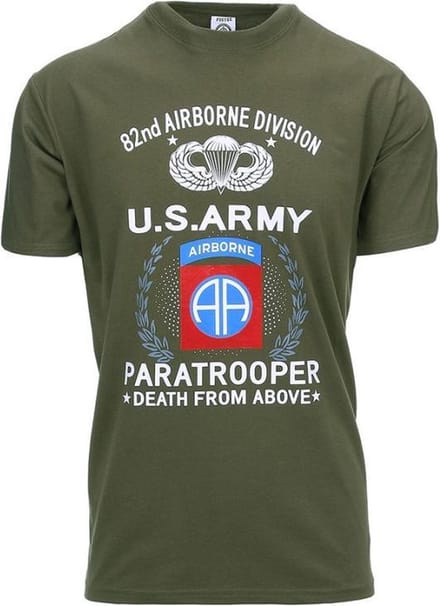 T-shirt U.S. Army Paratrooper 82ND Groen M