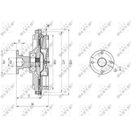 Koppeling, radiatorventilator NRF 49591