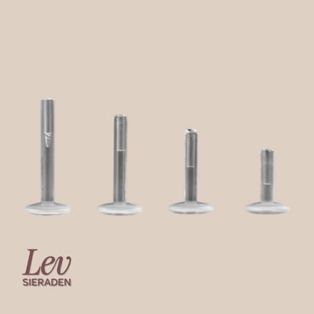 Lev Sieraden - 1.2x10mm - PTFE/Bioplast Push-in Labret