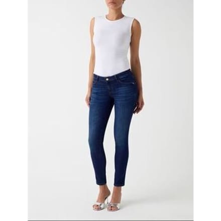 Slim fit jeans van katoenmix model 'Curve'