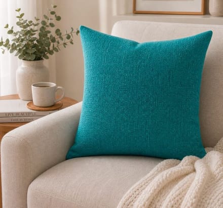 Timeless Linen Collection Kussenhoes - Petrol - 45x45 cm