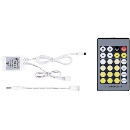 Paulmann 70527 MaxLED Controller Tunable White incl. IR-afstandsbediening DC 24V vierkant max. 144W dimbaar 50x35mm wit kunststof