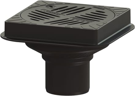KESSEL-Parkeerdekafvoer Ecoguss - DN 100, hoekig, aansluiting SML-buis, 48501