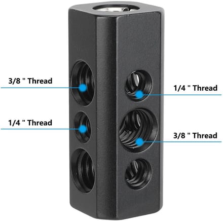 Dailygoods - Accessoire-montageadapter met 1/4" en 3/8" Schroefdraad