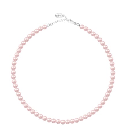 ARLIZI 2500 Parel ketting lichtroze 6mm - sterling zilver - 44 cm