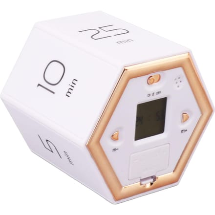 Hex Flip Timer met Stomme Alarmfunctie Magnetische Tijdmanagement Kubus Timer met LCD-scherm voor wit