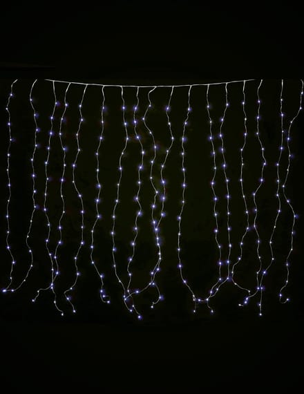 GUIRMA - Lichtgordijn koud wit 1,7 x 0,5 m 90 leds 8 standen
