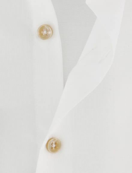 Ledûb Overhemd Uni Color Pure Cotton Non-Iron Wit / male