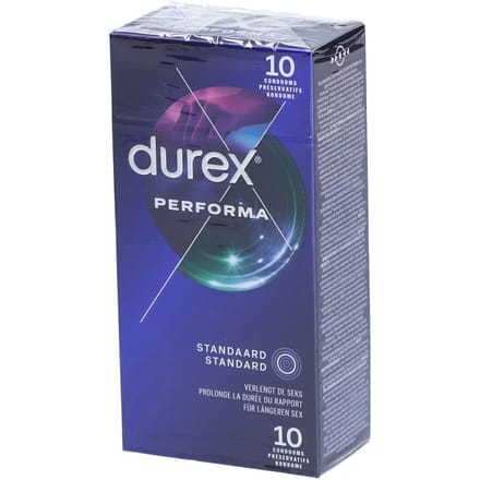 Durex - Condooms Performa - Met Vertragende Gel Voor Langer Plezier - 10st