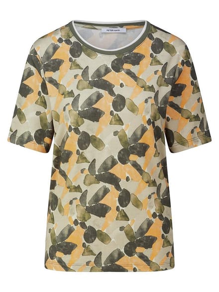 Shirt ronde hals Van Peter Hahn oranje