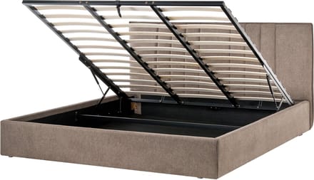 TARASCON - Tweepersoonsbed - Taupe - 180 x 200 cm - Polyester