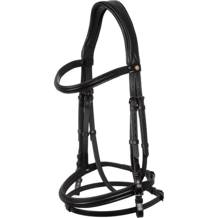 Anatomisch paardenbit in leer Equestro Black Fitting