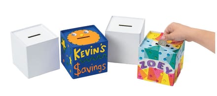 Colorations - Decorate your own Money Box Set of 12