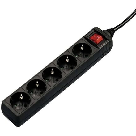 Hama 00137267 Stekkerdoos Zwart Randaarde stekker 1 stuk(s)