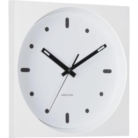 Karlsson Wandklok Incesante Square - Wit - Ø25cm - Wandklok Modern