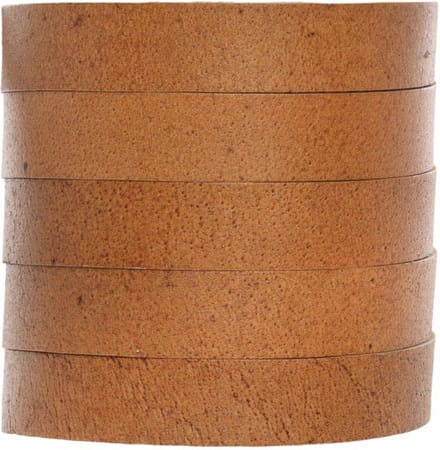DQ Leer Plat (10 x 2 mm) Natural Dye Brown (1 Meter)