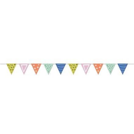 Folat - Vlaggenlijn Eco Party Meerkleurig - 6 meter