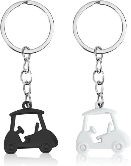 2 stuks golf sleutelhangers zinklegering 8,5 cm