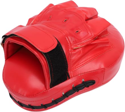 Bokshandschoenen - Slagkussen Trainingshandschoen - Vechtsport Training - Gebogen Slagoppervlak - One Size - Rood