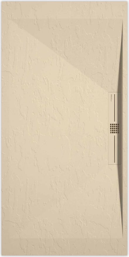 Sanifun douchebak Stone Side Cream Slate 900 x 900 P