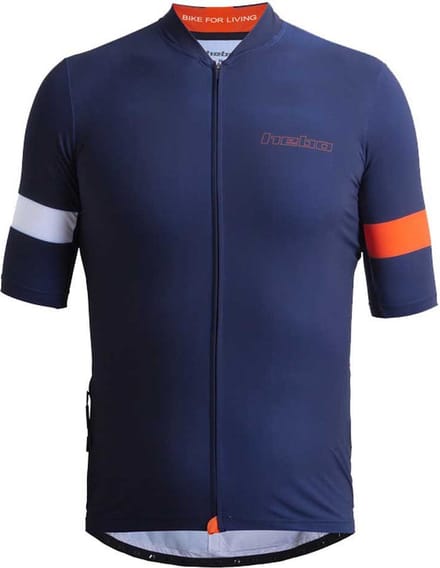 Hebo Ochoco Korte Mouw Wielertrui Blauw L Man