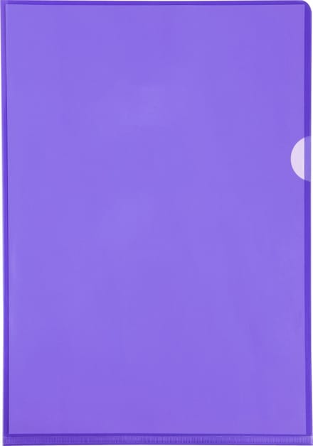 Exacompta 10x Pak van 10 L mappen - gladde en stevige PVC 13/100e - A4 - Purper - 660505E
