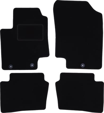 Zwarte veloursmatten voor: Kia Rio II DE hatchback (2005-2011)