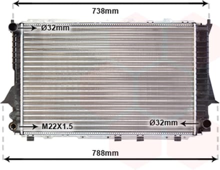 Van Wezel - RADIATOR VOOR AUDI 100 C4 1990-1994 4A0121251L
