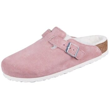 Klompen met lamsvacht suède vrouw Birkenstock Boston